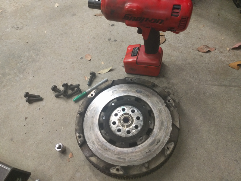 Big, very heavy dual mass flywheel. I wouldn’t be surprised if this thing was pushing close to 30lbs